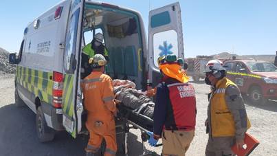 EQUIPO ESACHS EN MINERA FRANKE PARTICIPÓ EN SIMULACRO DE ACCIDENTE Y CAPACITACIÓN DE PRIMEROS AUXILIOS